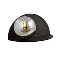 Emibig Emibig Rudersdal gerookt glas en halfronde wandlamp zwart E14 - Perfect voor sfeervolle verlichting