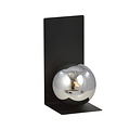 Emibig Emibig Aplique de pared en forma de L Rudersdal negro con bombilla ahumada en vidrio E14 - Iluminación ideal para cualquier espacio