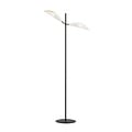 Emibig Emibig Svendborg floor lamp black with white and gold metal falling leaves 2x E14 - Create a stylish atmosphere in your home