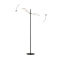 Emibig Emibig Svendborg floor lamp black with white and gold metal falling leaves 2x E14 - Create a stylish atmosphere in your home