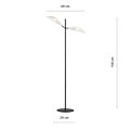 Emibig Emibig Svendborg floor lamp black with white and gold metal falling leaves 2x E14 - Create a stylish atmosphere in your home
