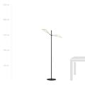 Emibig Emibig Svendborg floor lamp black with white and gold metal falling leaves 2x E14 - Create a stylish atmosphere in your home