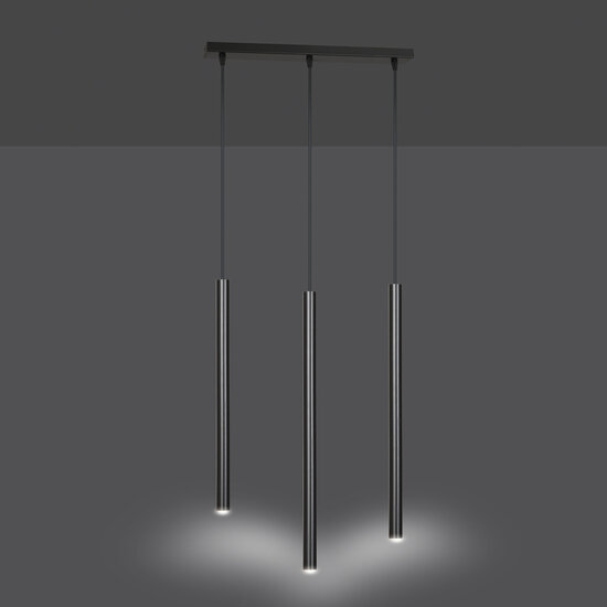 Emibig Emibig Gribskov 3x G9 black hanging lamp with long tubes 2cm diameter - Ideal for modern interiors
