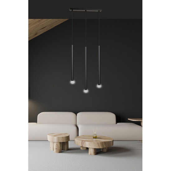 Emibig Emibig Gribskov 3x G9 lámpara colgante negra con tubos largos de 2cm de diámetro - Ideal para interiores modernos