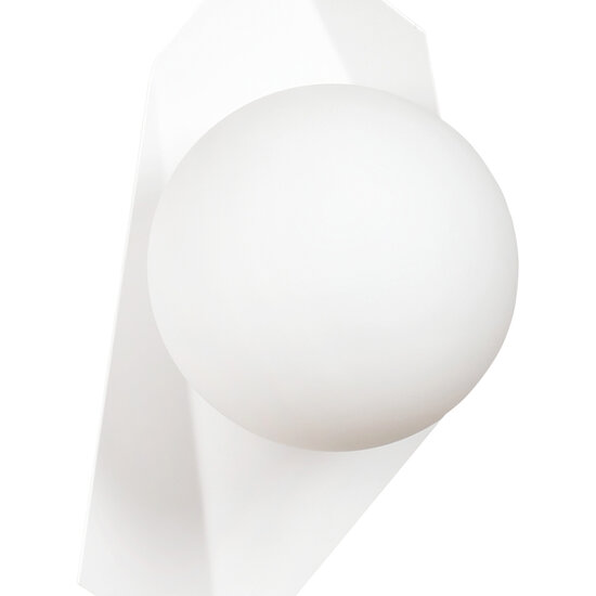 Emibig Emibig Assens witte wandlamp met wit glas bol E14 - Perfecte verlichting voor elke ruimte