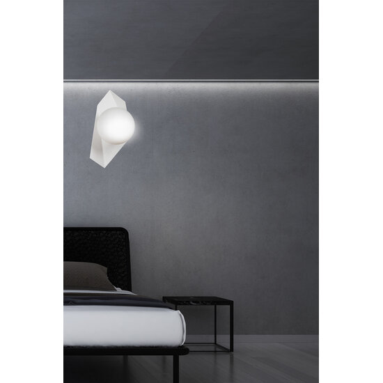 Emibig Emibig Aplique de pared blanco Assens con bombilla de vidrio blanco E14 - Iluminación perfecta para cualquier habitación