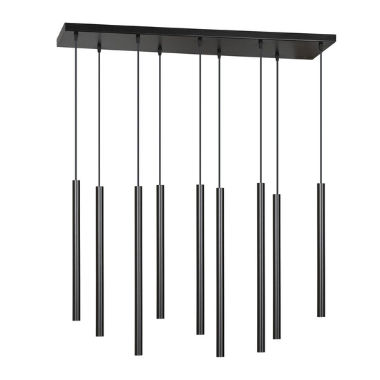 Emibig Emibig Gribskov lámpara colgante negra impresionante con tubos largos 2cm diámetro 9x G9 - Ideal para interiores modernos