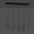 Emibig Emibig Gribskov schwarze beeindruckende Hängeleuchte mit langen Röhren 2 cm Durchmesser 9x G9 - Ideal für moderne Innenräume