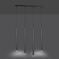 Emibig Emibig Gribskov lampe suspendue noire longue avec tubes longs 2cm diamètre 4x G9 - Idéale pour les intérieurs modernes
