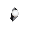 Emibig Emibig Assens wall lamp black with white glass bulb E14 - Perfect lighting for any space