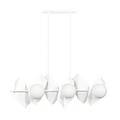 Emibig Emibig Lampe suspendue blanche Assens avec ampoules en verre dépoli 6x E14 - Idéale pour un éclairage élégant et chaleureux dans n'importe quelle pièce
