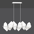 Emibig Emibig Lampe suspendue blanche Assens avec ampoules en verre dépoli 6x E14 - Idéale pour un éclairage élégant et chaleureux dans n'importe quelle pièce