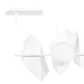 Emibig Emibig Lámpara colgante blanca Assens con 4 bombillas de vidrio esmerilado E14 - Iluminación ideal para cualquier espacio