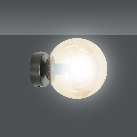 Emibig Emibig Applique Stevns avec ampoule noire en verre ambre 1x E14 - Éclairage d'ambiance parfait pour chaque espace