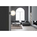 Emibig Emibig Stevns muurlamp met bol zwart in amber glas 1x E14 - Perfecte sfeerverlichting voor elke ruimte