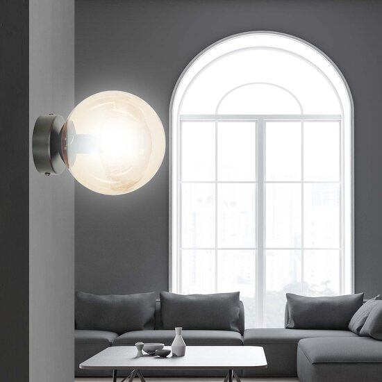 Emibig Emibig Applique Stevns avec ampoule noire en verre ambre 1x E14 - Éclairage d'ambiance parfait pour chaque espace