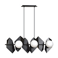 Emibig Emibig Assens hanging lamp black with 6 frosted glass bulbs 6x E14 - Stylish lighting for modern interiors