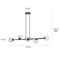 Emibig Emibig Herlev schwarze 6-flammige E14-Hängelampe mit 6 Glaskugeln - Ideal für eine gemütliche Atmosphäre in jedem Raum