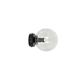 Emibig Emibig Stevns ball wall lamp black in transparent glass 1x E14 - Ideal for creating a cozy atmosphere