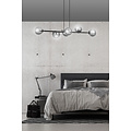Emibig Emibig Herlev black medium hanging lamp with 6 black smoked bulbs E14 - Ideal lighting for modern interiors