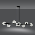 Emibig Emibig Lampe suspendue design noir élégant Herlev avec 8 boules en verre transparent E14 - Idéale pour créer une ambiance élégante dans votre intérieur