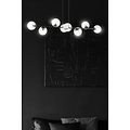 Emibig Emibig Lámpara colgante de diseño negro elegante Herlev con 8 bolas de vidrio transparente E14 - Ideal para crear una atmósfera elegante en su hogar