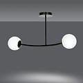 Emibig Emibig Lemvig black small curved hanging lamp with white glass balls E14 - Ideal for stylish interior design