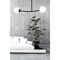 Emibig Emibig Lemvig black small curved hanging lamp with white glass balls E14 - Ideal for stylish interior design