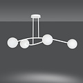 Emibig Emibig Lampe suspendue simple blanche Lemvig avec verre blanc 4 lampes E14 - Idéale pour les intérieurs modernes