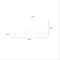 Emibig Emibig Lemvig white simple hanging lamp with white glass 4 lamps E14 - Ideal for modern interiors