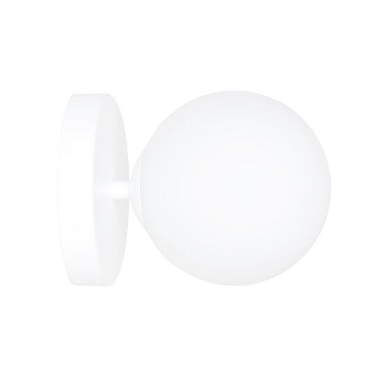 Emibig Emibig Odder white wall lamp with 1 white glass bulb E14 - Perfect for creating a cozy atmosphere