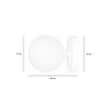 Emibig Emibig Odder witte wandlamp met 1 witte glazen bol E14 - Perfect voor sfeervolle verlichting