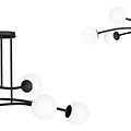 Emibig Emibig Lemvig design pendant lamp black with white glass 6 lamps E14 - Ideal for modern interiors