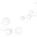Emibig Emibig Lemvig witte design hanglamp met wit glas 6 lampen E14 - Perfect voor een moderne uitstraling in uw interieur
