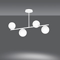 Emibig Emibig Odder lámpara colgante blanca de 4 lámparas con bombillas blancas lechosas E14 - Iluminación perfecta para cualquier espacio