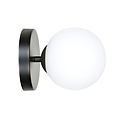 Emibig Emibig Applique murale noire Odder avec 1 ampoule en verre blanc E14 - Idéale pour un éclairage élégant