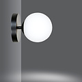 Emibig Emibig Aplique de pared negra Odder con 1 bombilla de vidrio blanco E14 - Perfecto para una iluminación elegante