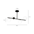 Emibig Emibig Odder lampe suspendue noire 4 lampes avec ampoules blanches laiteuses E14 - Éclairage parfait pour chaque espace