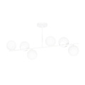 Emibig Emibig Lampe suspendue Odder blanche avec ampoules blanches laiteuses 6x E14 - Idéale pour créer une atmosphère chaleureuse dans votre salon