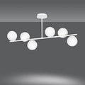 Emibig Emibig Lámpara colgante Odder blanca con bombillas blancas lechosas 6x E14 - Ideal para crear un ambiente acogedor en tu salón