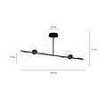 Emibig Emibig Lampe suspendue Odder noire avec globes blancs laiteux 6x E14 - Éclairage parfait pour chaque espace