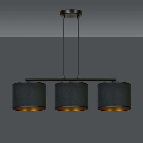 Emibig Emibig Lámpara colgante Middelfart pantallas redondas negras 3x E27 - Iluminación perfecta para cualquier espacio