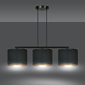 Emibig Emibig Middelfart hanging lamp black round shades 3x E27 - Perfect lighting for any space