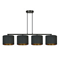 Emibig Emibig Middelfart belle large suspension noire ronde 4x E27 - Idéale pour créer une ambiance chaleureuse dans votre intérieur