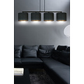 Emibig Emibig Middelfart hermosa lámpara colgante ancha negra redonda 4x E27 - Ideal para crear una atmósfera cálida en su hogar