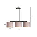 Emibig Emibig Norddjurs hanglamp roze rond kappen 3x E27 - Creëer een gezellige sfeer in uw huis