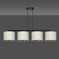 Emibig Emibig Jammerbugt mooie brede hanglamp beige rond 4x E27 - Perfecte verlichting voor elke woonkamer