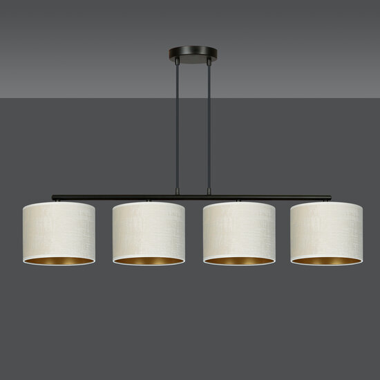 Emibig Emibig Jammerbugt hermosa lámpara colgante ancha beige redonda 4x E27 - Solución de iluminación ideal para tu sala de estar
