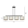 Emibig Emibig Jammerbugt belle large lampe suspendue beige ronde 4x E27 - Solution d'éclairage idéale pour votre salon