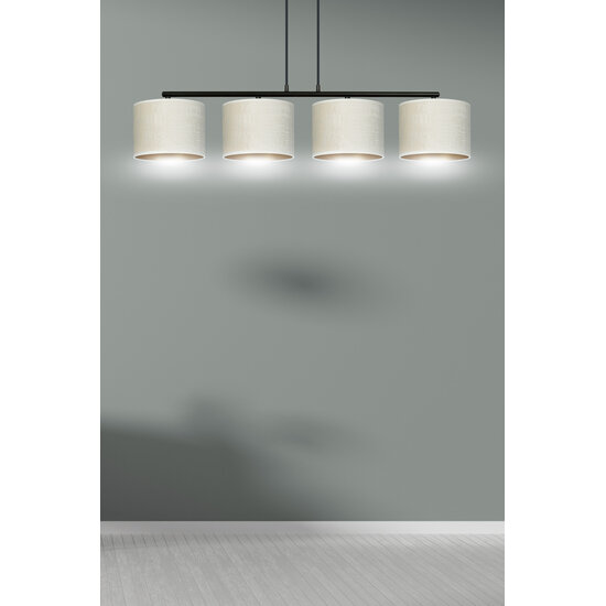 Emibig Emibig Jammerbugt hermosa lámpara colgante ancha beige redonda 4x E27 - Solución de iluminación ideal para tu sala de estar